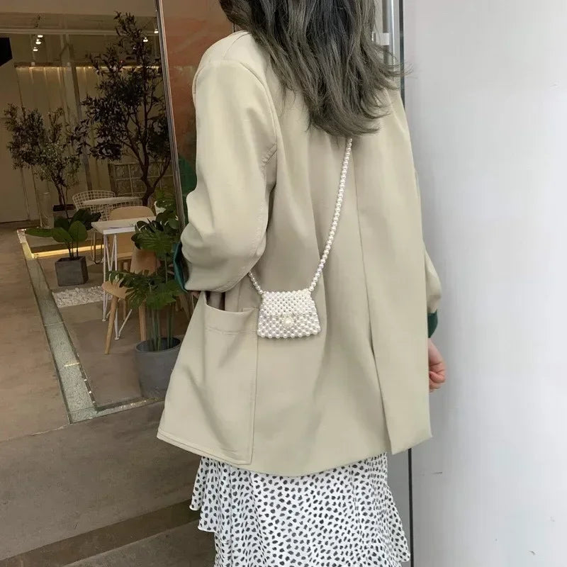 Heart Mini Bag | Cute Pearl Shoulder & Crossbody Bag Luxegan