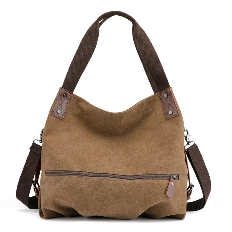 Canvas Square Shoulder Bag | Soft Versatile Spring/Summer Messenger Luxegan