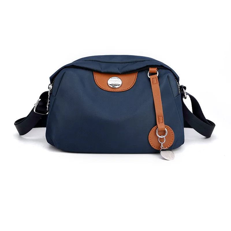 Waterproof Nylon Shell Bag | Casual Solid Color Messenger Purse Luxegan