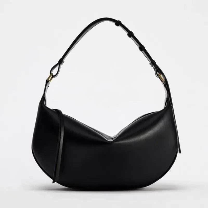 Dumpling Crescent Armpit Bag | Large Capacity Shoulder & Crossbody Handbag Luxegan