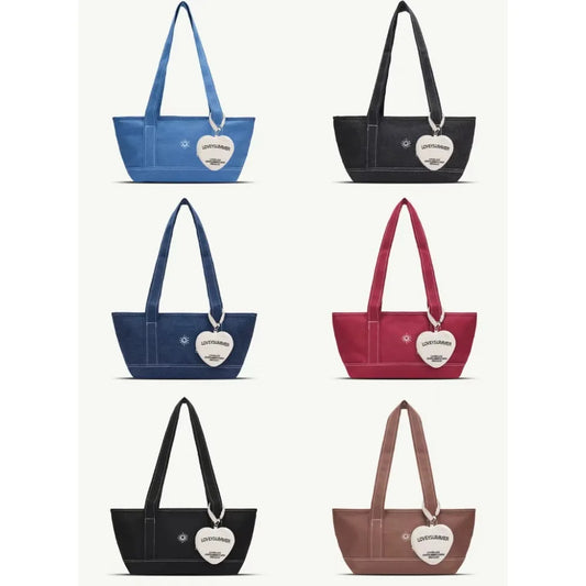 Large Capacity Canvas Shoulder Bag | Sophisticated Solid Color Tote Silhouette | Elegant "Zipper Closure" Stylish Handbag | "Dignified" Leather-Trimmed Purse for Radiant Versatile Styling Luxegan