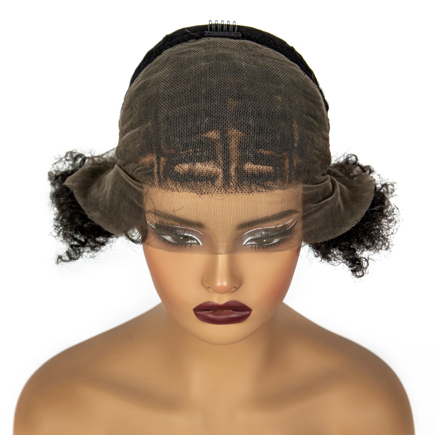  Burgundy Afro Curly Braids Bob Wig | 13x6 Lace | Baby Hair | Bouncy Curls Luxegan