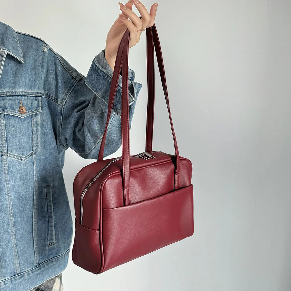 Vintage Designer Luxury Women Tote Bag Casual Lage Capacity Female Shoulder Bag | High Quality PU Leather Ladies Handbags Luxegan