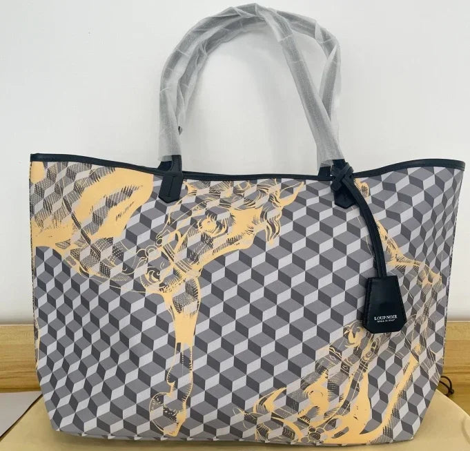 New Tote Bag for Women | Famous Brands Casual Totes & Large Capacity Noir Shoulder Bag (High Quality Genuine Leather) Luxegan
