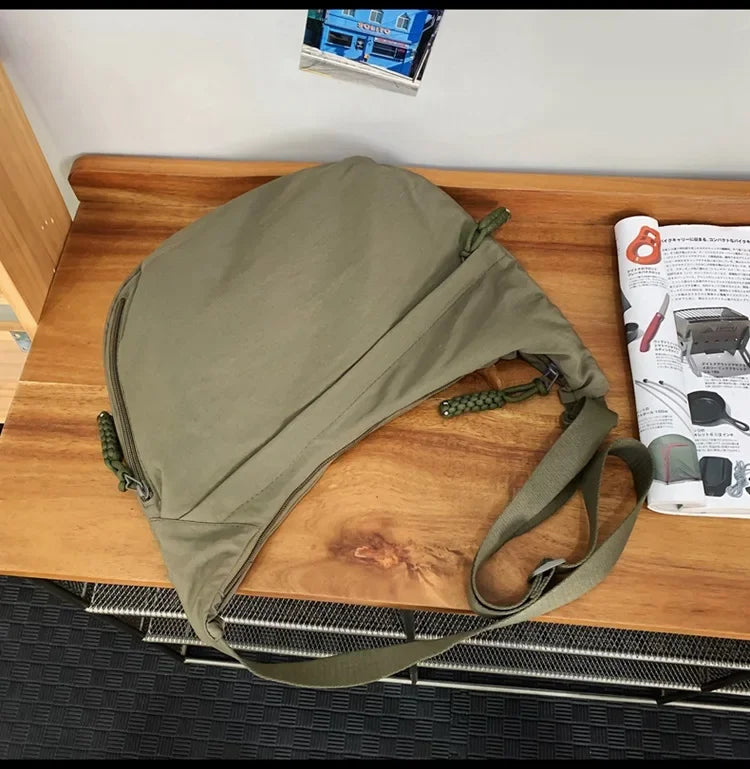 Soft Cloth Hobo Crossbody | Trendy Large Capacity Student Bag Luxegan