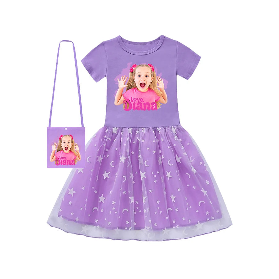 Diana and Roma Party Dresses for Girls Dress Baby Girls Clothes Princess Dress Girl Single Suits and Cut Fashion for Babies
