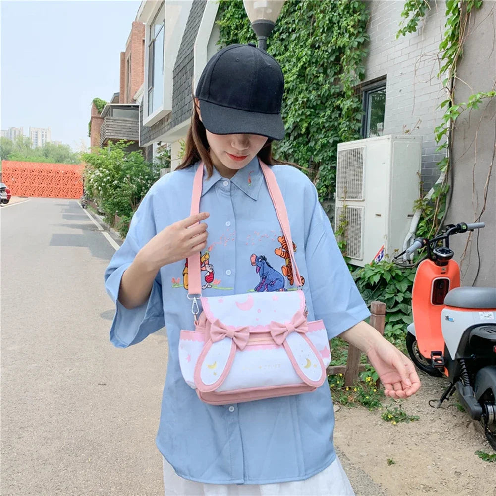 Lolita Bow Tie Shoulder Bag | Cute Rabbit Crossbody & Messenger Bag Luxegan