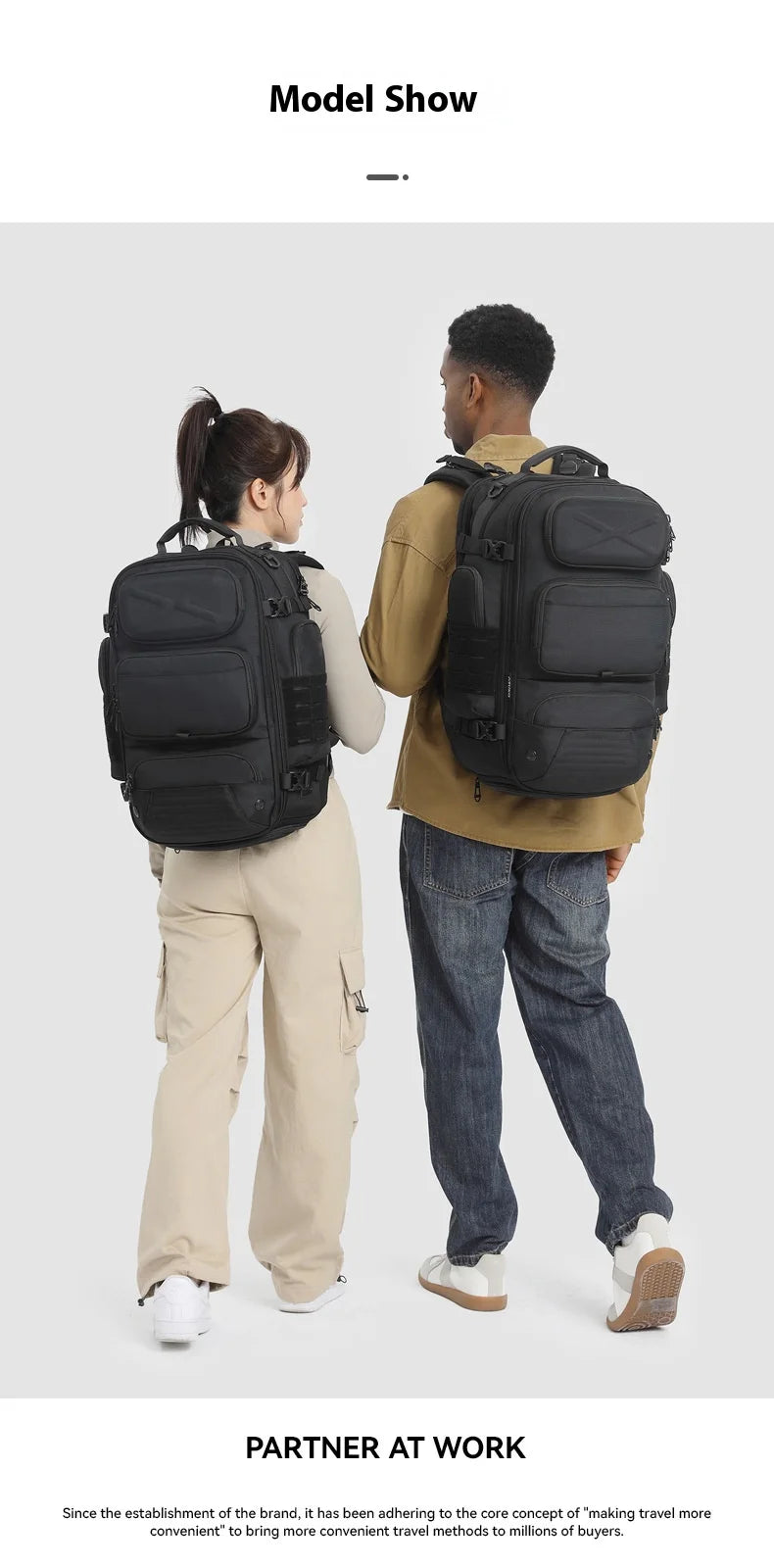 Men's Multifunctional Travel Backpack | Large Capacity Waterproof Oxford Bag with Separate Shoe Compartment | Business Laptop Backpack & Outdoor Softback (Model OZ-9842) Luxegan