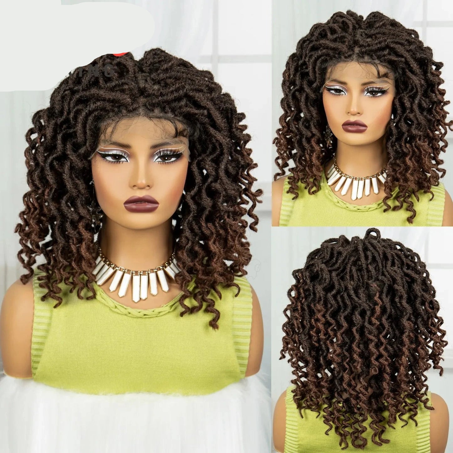 99J Burgundy Faux Locs Full Lace Wig | Baby Hair | Transparent Lace Front | Crochet Braids | Black Women
