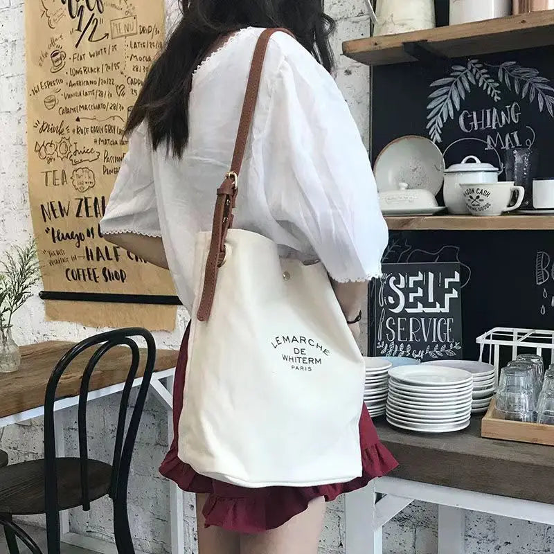 Large Capacity Canvas Handbag for Women | Designer Letter Shoulder Crossbody Bag | Luxury Big Shopper Tote & Purse Luxegan