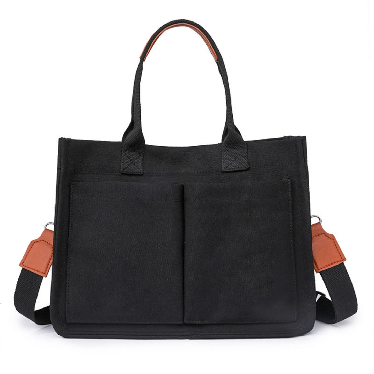 Large Canvas Tote Bag for Women with Pockets | Laptop Crossbody Purses & Everything Everyday Bag (Handbags for Work, Beach, Gym) Luxegan
