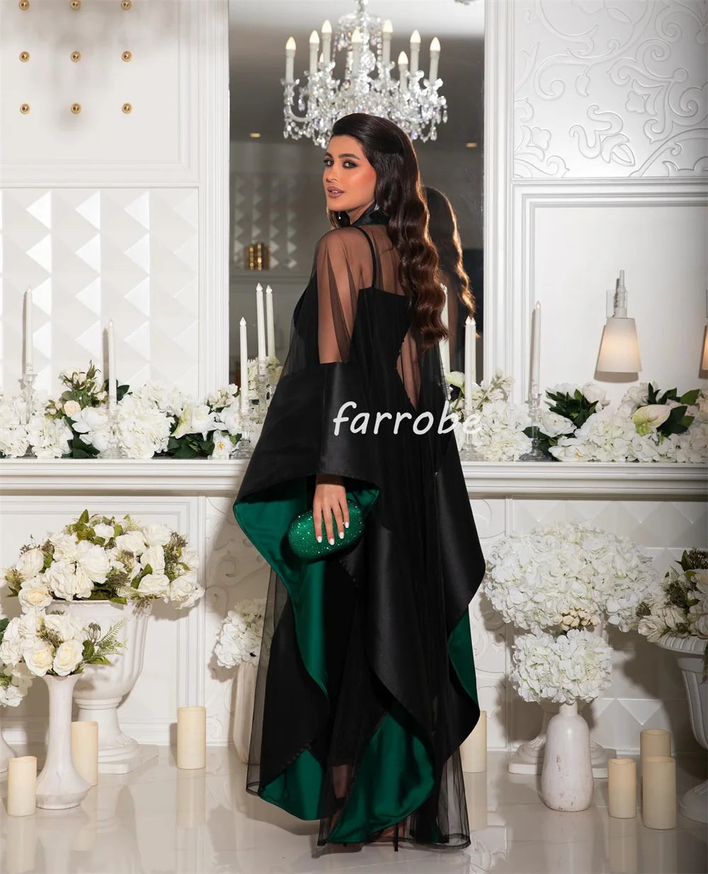 Customized Fashion Sizes Available Pleat Beading Sequined A-line V-neck Midi Dresses Bespoke Occasion Dresses Exquisite Formal