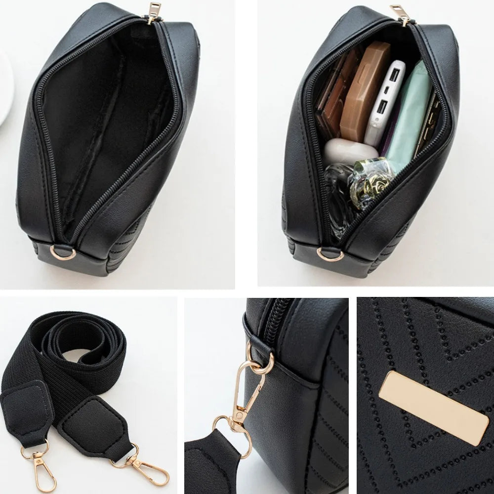 Minimalist Mini Quilted Crossbody Bag | Trendy Handbag & Phone Wallet Luxegan