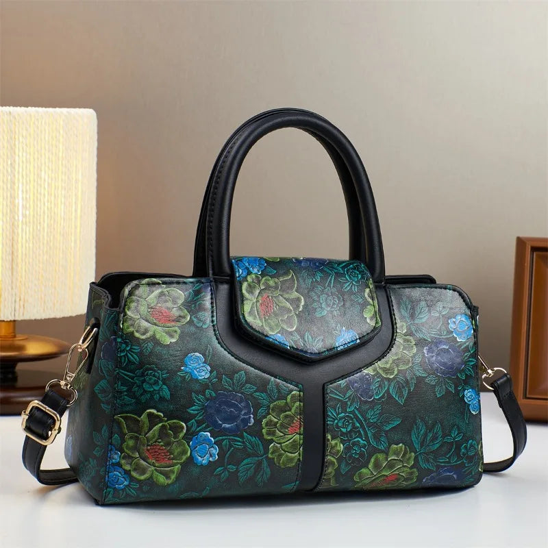 Luxury Handbag Fashion Print | Large Capacity Soft Leather Women's Shoulder Crossbody Bag & Leisure Designer Purse Luxegan