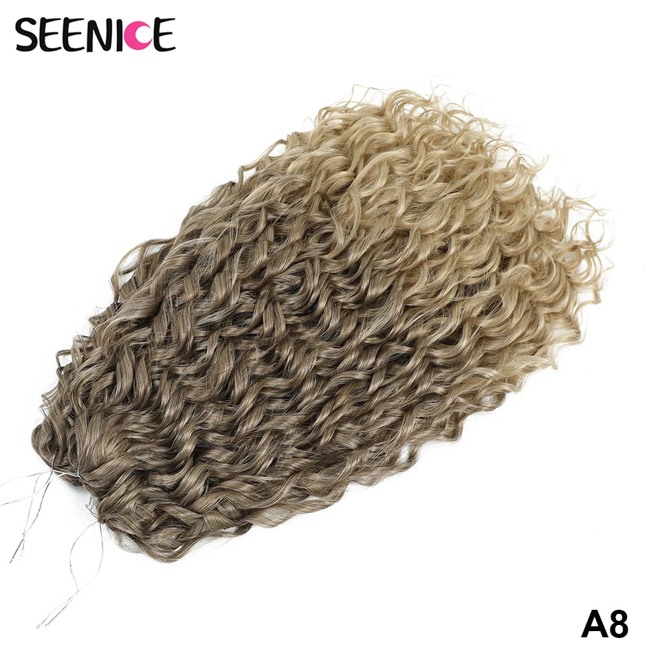 22 Inch Synthetic Water Wave Crochet Hair | Loose Deep Wave Braiding Extensions