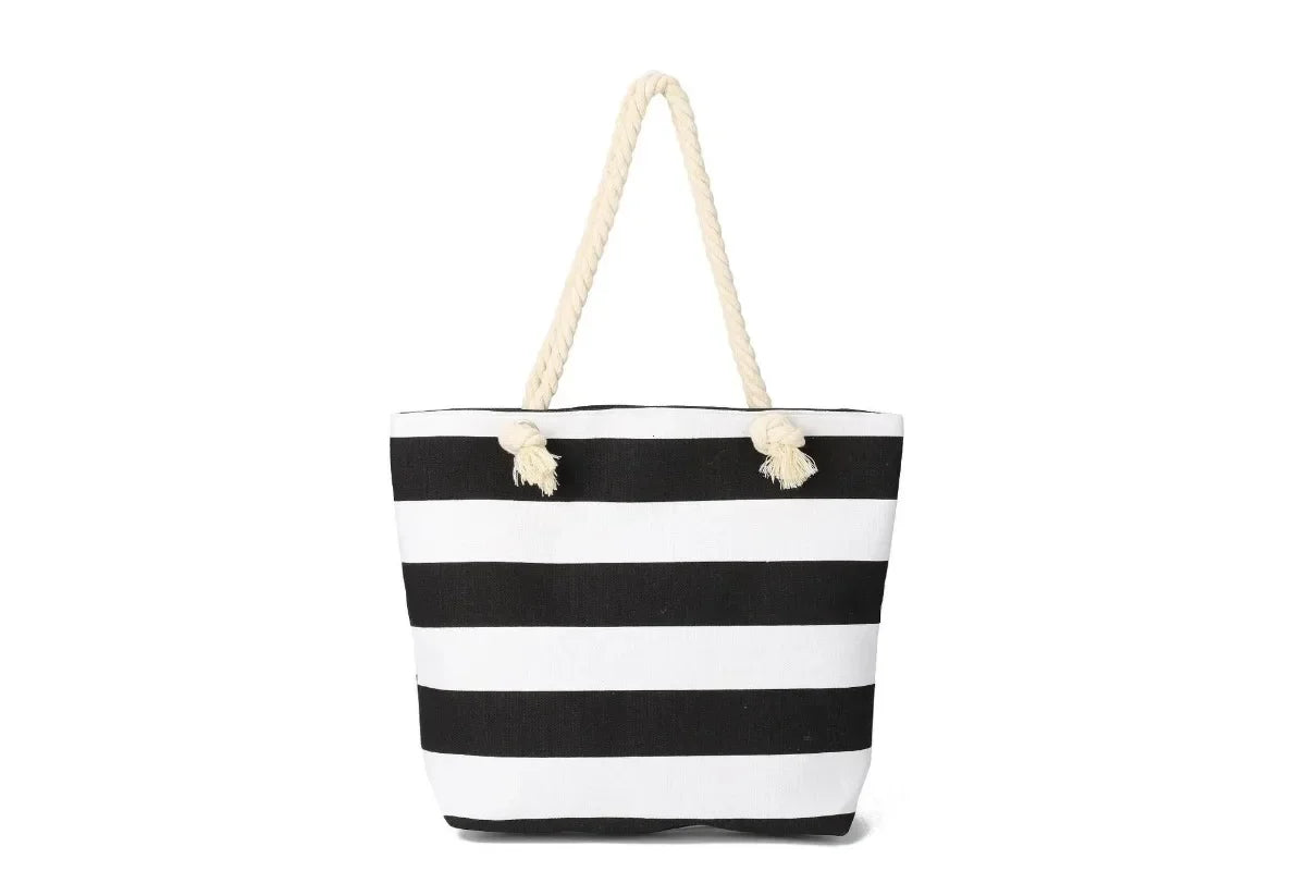 Large Waterproof Beach Tote Bag | Zipper Shoulder & Pool Bag Luxegan