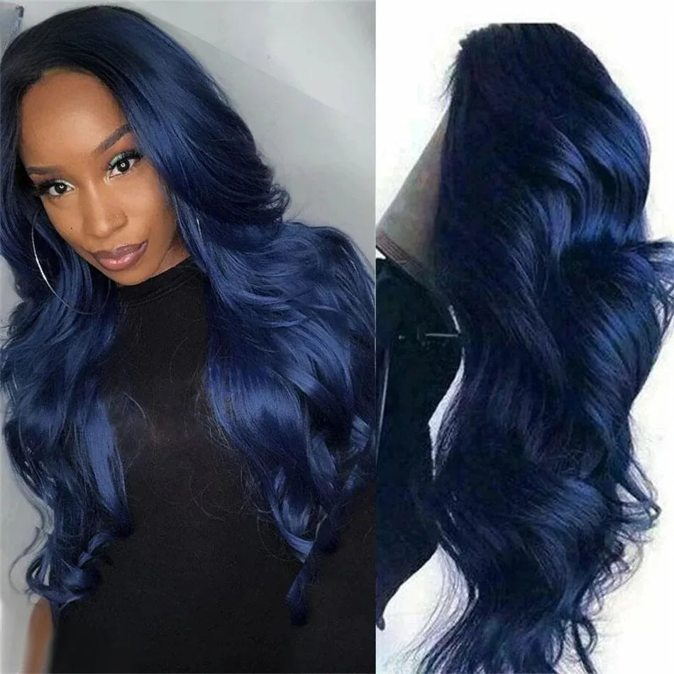 Black and Pink Highlight Body Wave Wig | Sophisticated 13x4 HD Transparent Lace Frontal | Elegant High-Temperature Fiber Glamour | "Dignified" 18–32 Inch Pre-Plucked Glueless Wig for Radiant Versatile Styling Luxegan