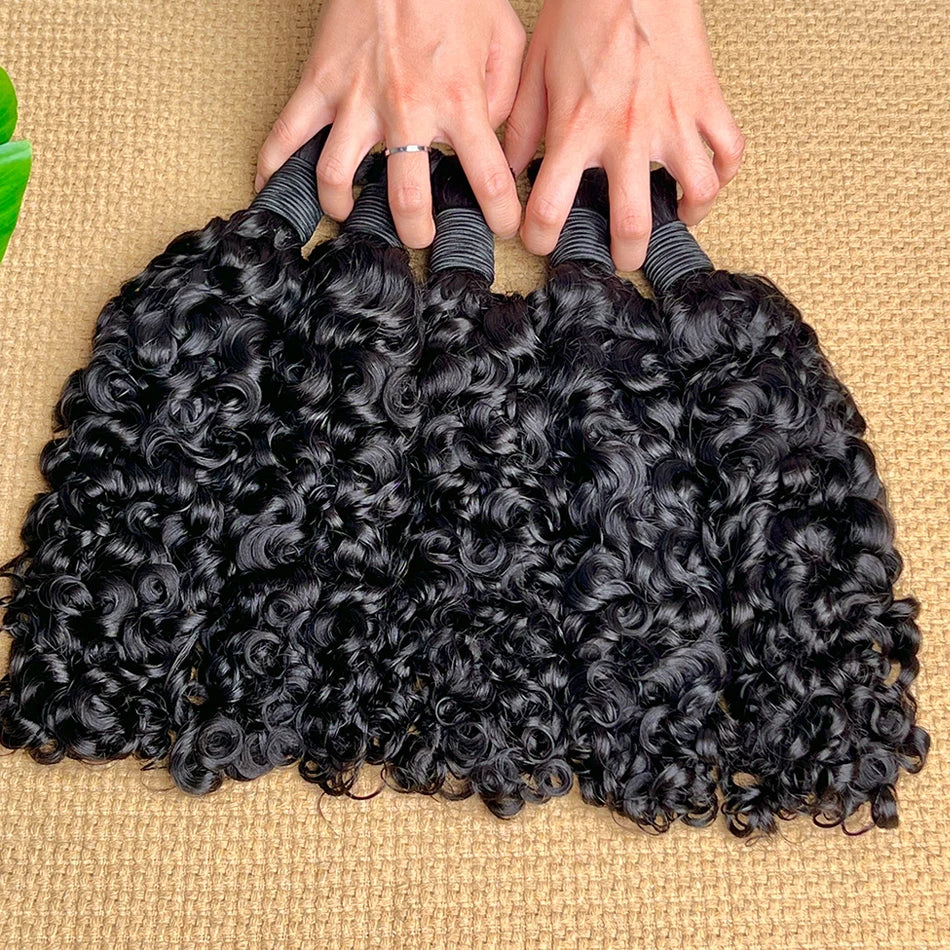 Burmese Curly Human Hair Bulk for Braiding – 100% Raw Virgin No-Weft Boho Braids Hair Natural - view 10