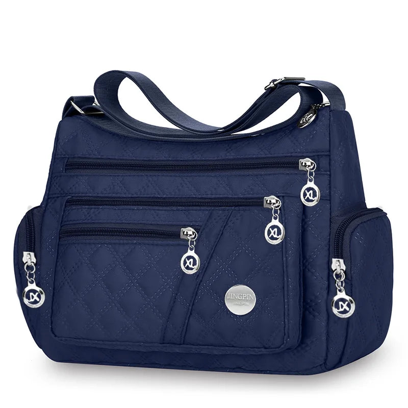 Square-Shaped Versatile Crossbody Bag | New Style Large Oxford-Style Shoulder Bag | Sophisticated Unisex Fabric Messenger | Fashion-Forward Nylon Hobo Bag for Men and Women Luxegan