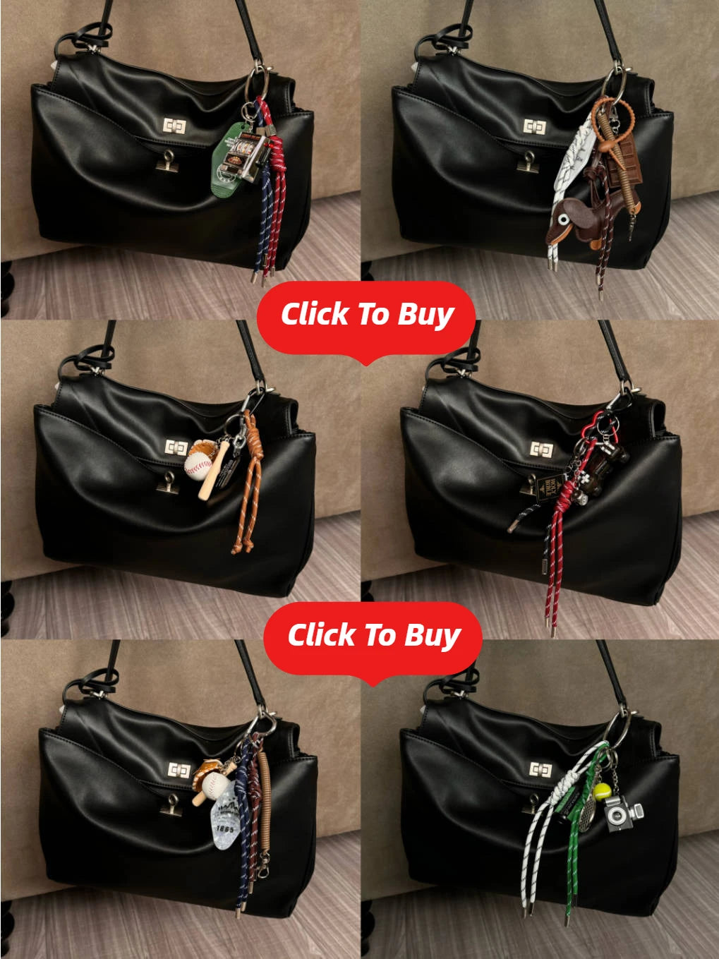 New Rodeo Buckle Luxury Designer Handbag | Genuine Cow Leather Underarm Purse | Soft Retro Fashion Lady Pouch Tote Luxegan