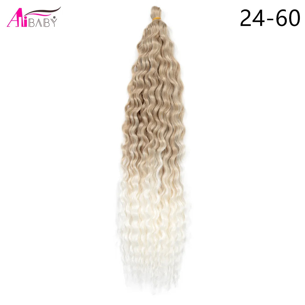 Ariel Curl Crochet Hair 22in – Ocean Wave Ombre Braiding Hair | 100g | 38 Colors | 1 or 3 Pcs - view 29