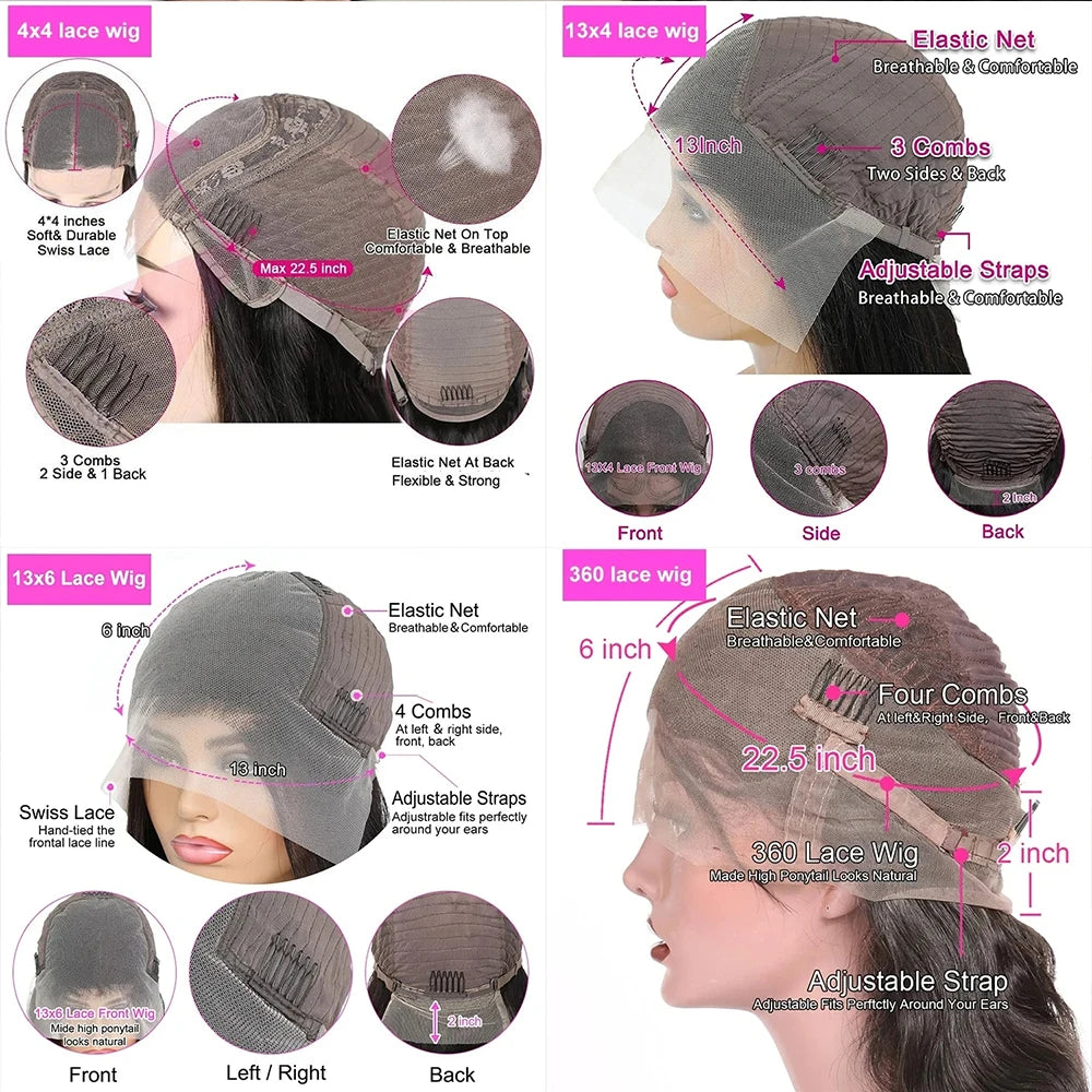 30-Inch Bone Straight HD 360 Lace Frontal Human Hair Wig - Pre-Plucked 100% Brazilian Remy Human Hair Wig - Ultra-Thin Transparent HD Swiss Lace Glueless Long Straight Wig for Women (Dyeable All Colors) Luxegan