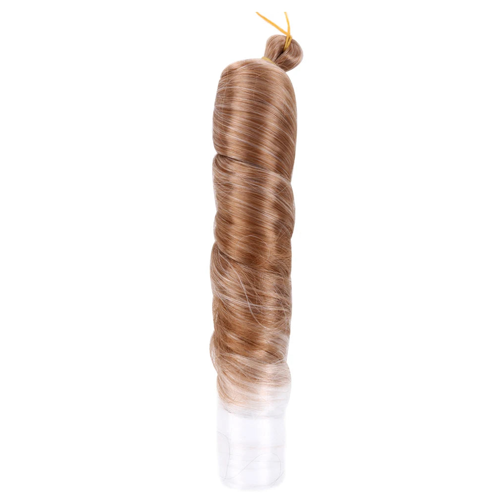 22 Inch French Curly Braiding Hair | Kanekalon Loose Wave Crochet Hair 8 Packs 100g/Pack Ombre - view 6
