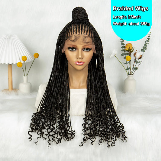 KIMA Updo Braided Wig with Curly Ends & Baby Hair | Lace Front Luxegan