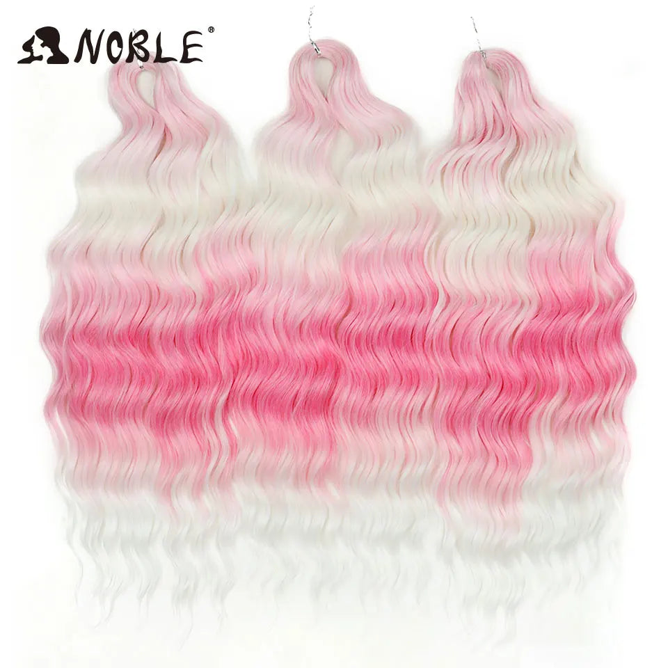 Synthetic Anna Curl Water Wave Crochet Braiding Hair – 24 Inch | 300g | 60 Strands | 88 Ombre & - view 34