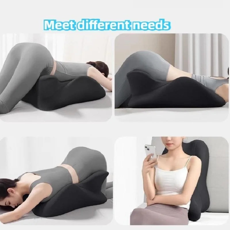 Multifunctional Prone Sleeping Pillow | Sophisticated "Ergonomic Lie-Down" Silhouette | Elegant Machine Washable & Hypoallergenic Bed Cushion | "Dignified" High-Performance Memory Foam Essential for Radiant Versatile Styling Luxegan