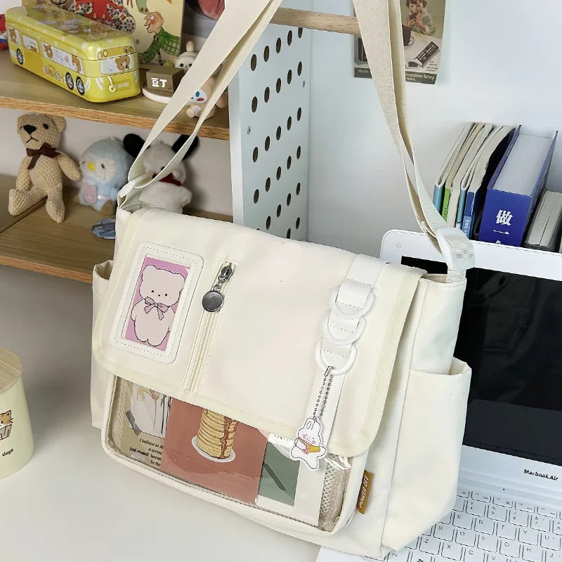 Polyester Solid Itabag | Moderate Harajuku Y2K Satchel Bag Luxegan