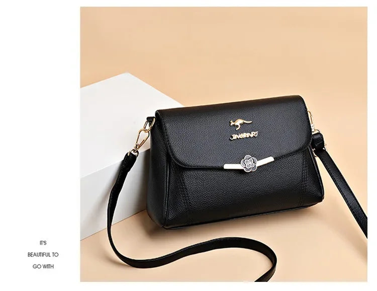 New Popular Single Shoulder Bag | Soft Leather Versatile Crossbody Luxegan