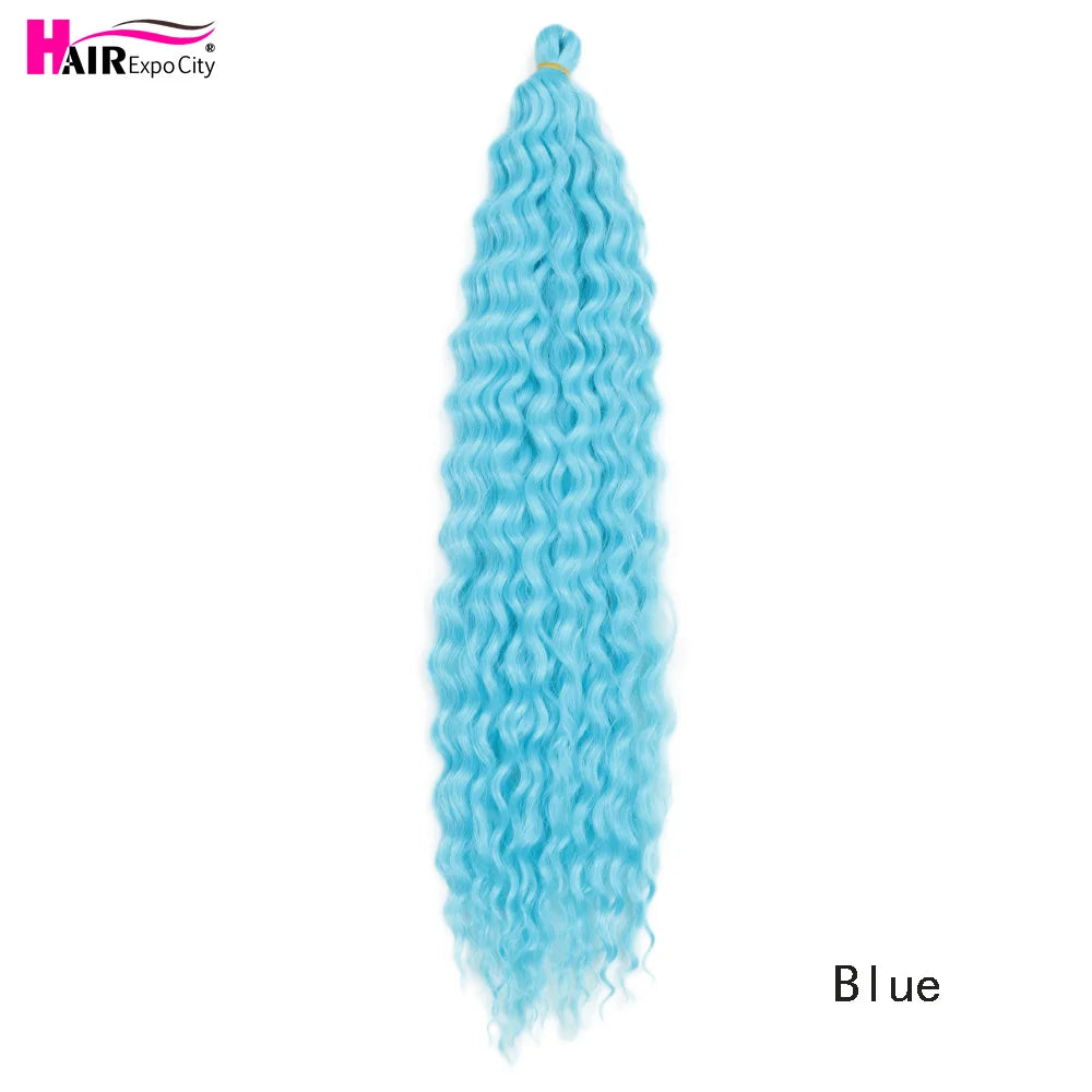 22 Inch Water Wave Twist Crochet Hair | Braiding Extensions