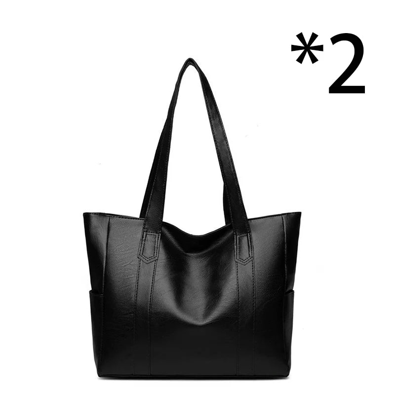 Vintage Large Capacity Tote Bag | Retro Vegan Shoulder Bag & Women's Casual Handbag (For Commute) Luxegan