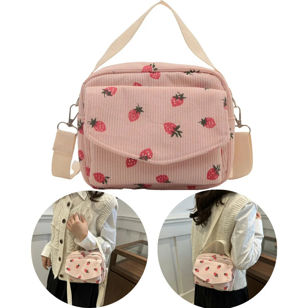 Cute Strawberry Shoulder Bag | Trendy Crossbody Tote & Handbag Luxegan