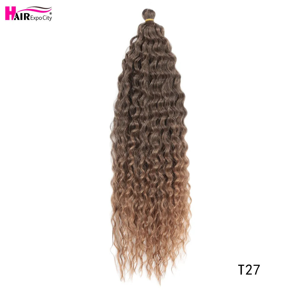 22 Inch Water Wave Twist Crochet Hair | Braiding Extensions
