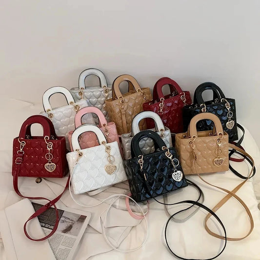 Women's Brand Luxury Quilted Square Handle Bag | High-Quality Classic Tote & Crossbody Luxegan