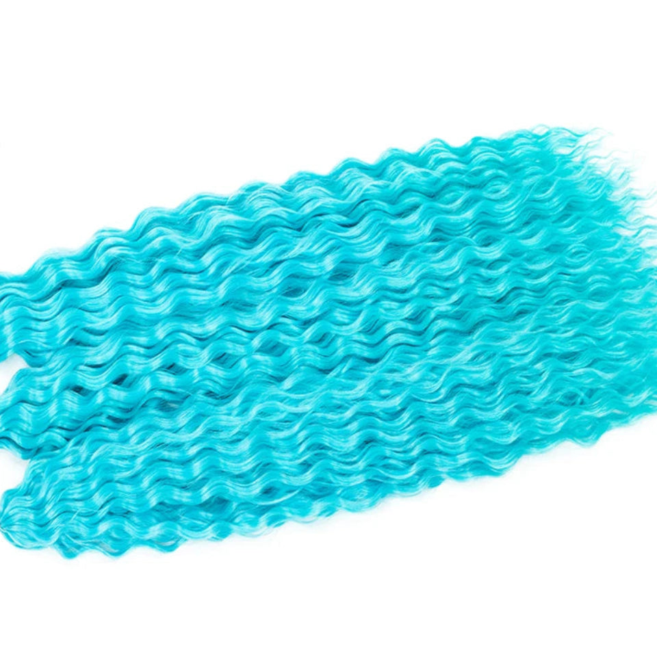 Ariel Curl Water Wave Twist Crochet Hair Extensions | Synthetic Ombre Braiding Hair 22-30 Inch - view 46