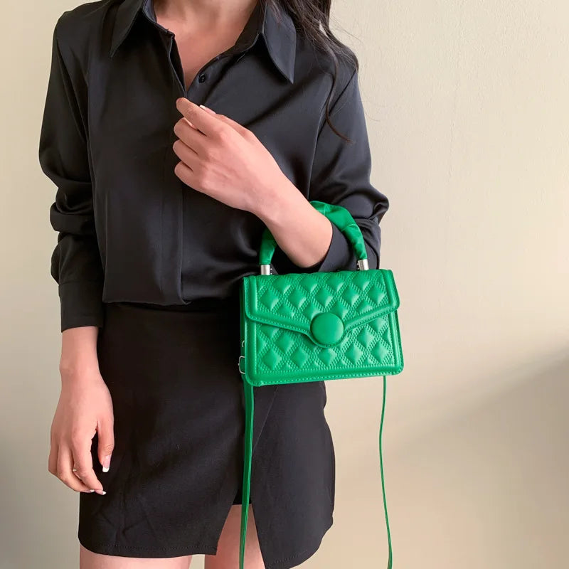 Girls' High-Quality Messenger Bag | Fashionable Small Square Handbag & One-Shoulder Bag Luxegan