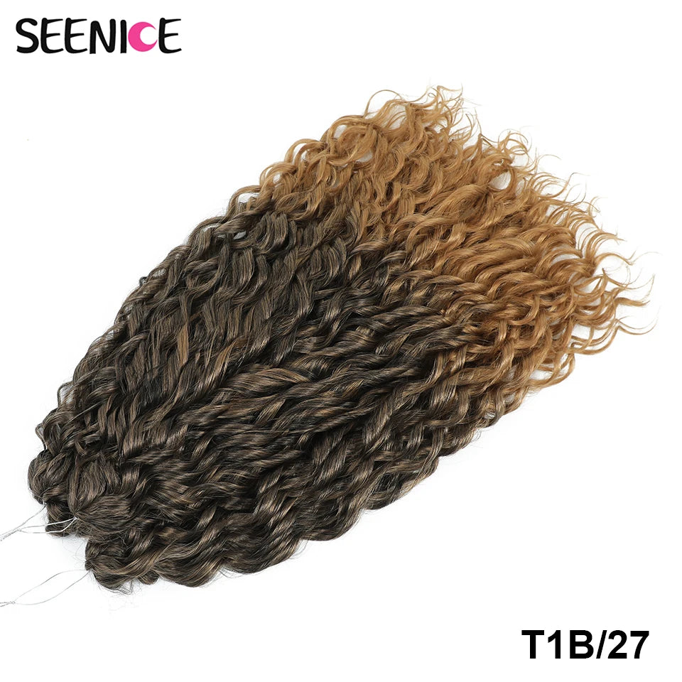 22 Inch Synthetic Water Wave Crochet Hair | Loose Deep Wave Braiding Extensions