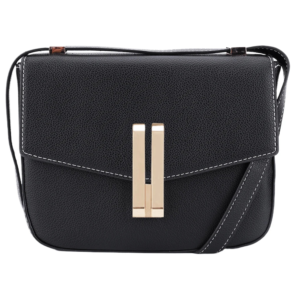 Trendy Women's Small Tote Bag | Large Capacity PU Square Shoulder Bag | Adjustable Strap Hasp Closure for Party & Vacation Luxegan