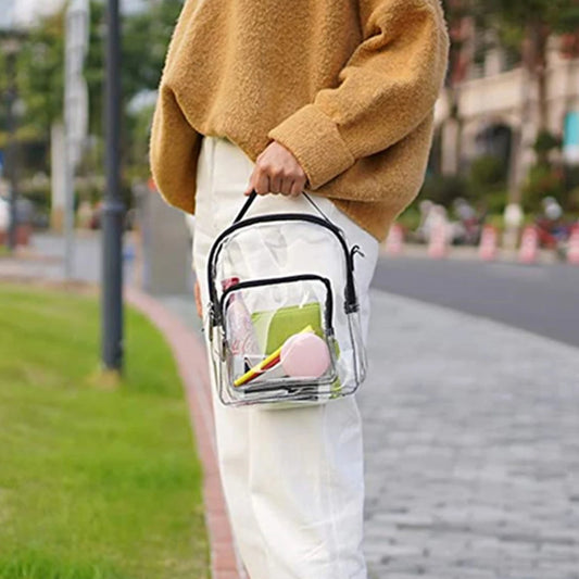 Women's Clear PVC Shoulder Bag | Stylish Handbag for Outdoor Shopping Luxegan