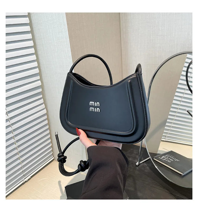 Style Fashion Niche Women's Crescent Bag | High-End Multifunctional Shoulder Bag | New Autumn PU Leather Crossbody & Square Handbag Luxegan