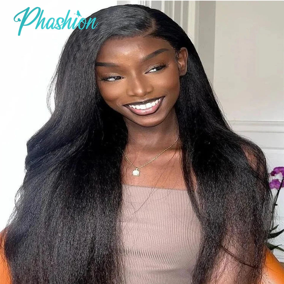 Phashion Kinky Straight Human Hair Bundles 1/3 Pcs/Lot 30 32 Inch 100% Remy Hair Extensions For Black Women Brazilian Weave 10A