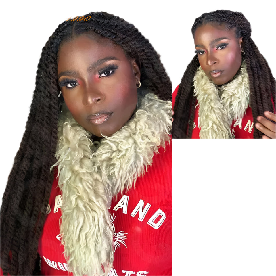 16A Virgin Afro Kinky Bulk Human Hair | Soft, Lightweight, & Long-Lasting for Braiding & Locs (50g) Luxegan