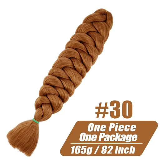 Wigundle Kanekalon Pre-Stretched Crochet Braiding Hair Extensions – Jumbo Braids for Women - view 2