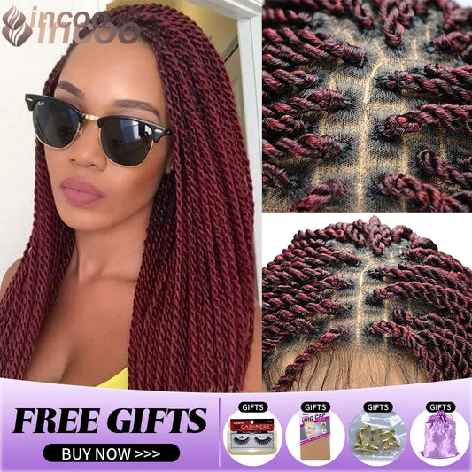 26-40 Inch Faux Locs Twist Wig | Full Lace | Small Box Braids