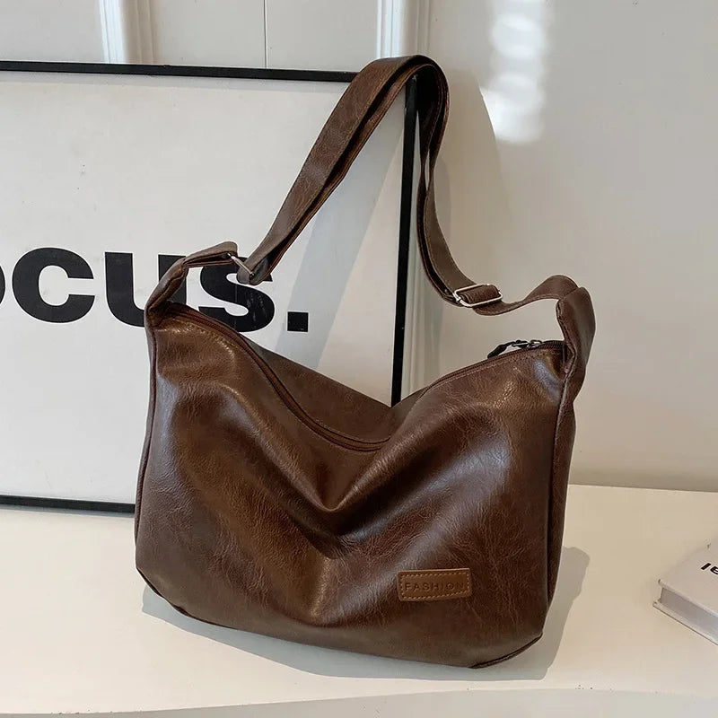 New Trendy Women's Crossbody Bag | Retro PU Leather Dumpling Shoulder Bag & Lightweight Tote Bag Luxegan