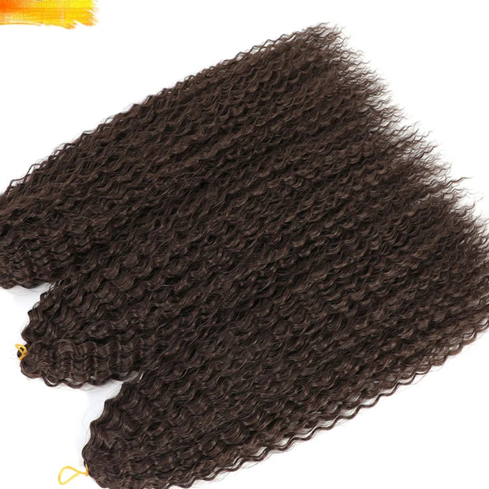 20-28 Inch Afro Curl Kinky Curly Crochet Braiding Hair | Synthetic Ombre Hair Extensions 60 - view 17