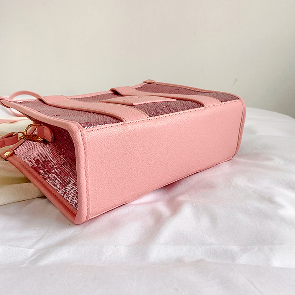 The Tote Bag: Luxury Designer Leather Handbag with Glitter & Sequins Luxegan